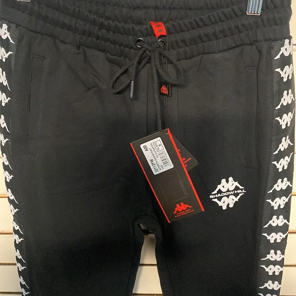 NWT KAPPA Authentic Shadow Sveit Unisex Sweatpants pants sweat black workout
